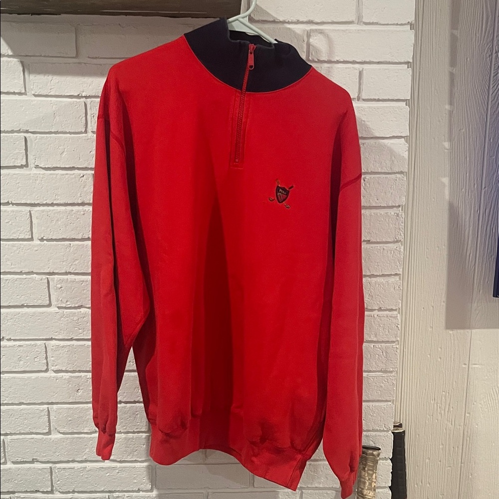 Polo by Ralph Lauren Red Half-Zip Sweater